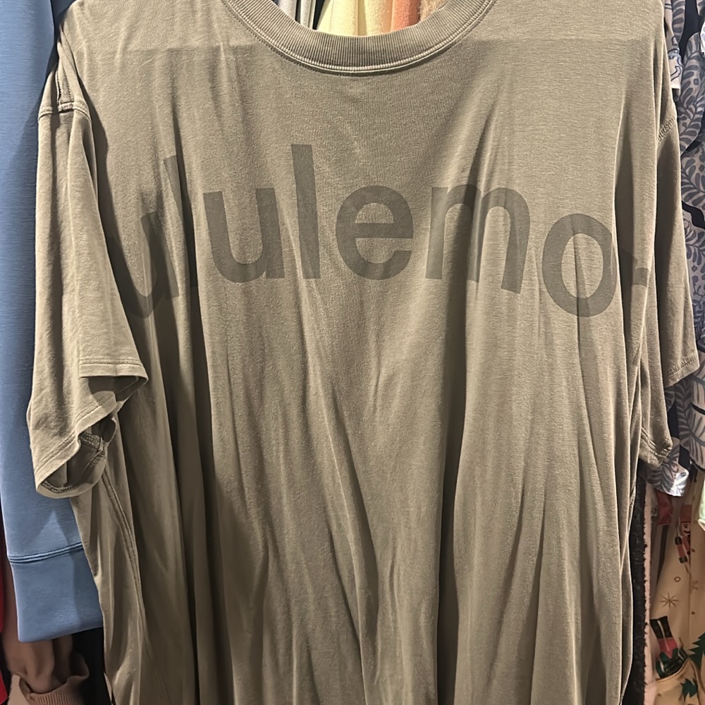 lululemon athletica Olive Green Short Sleeve Tee